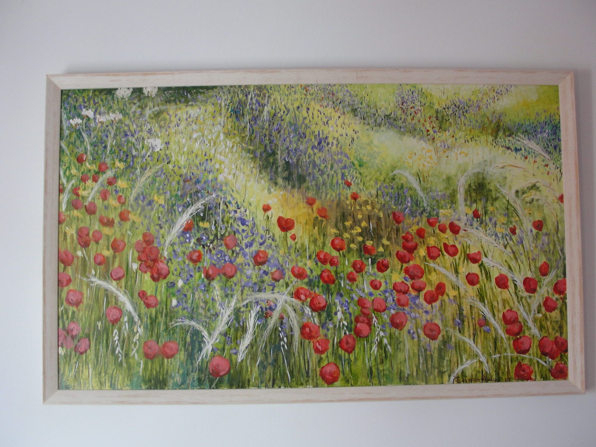 Cuadro de amapolas, uno de los objetos con historia que decoran la casa
