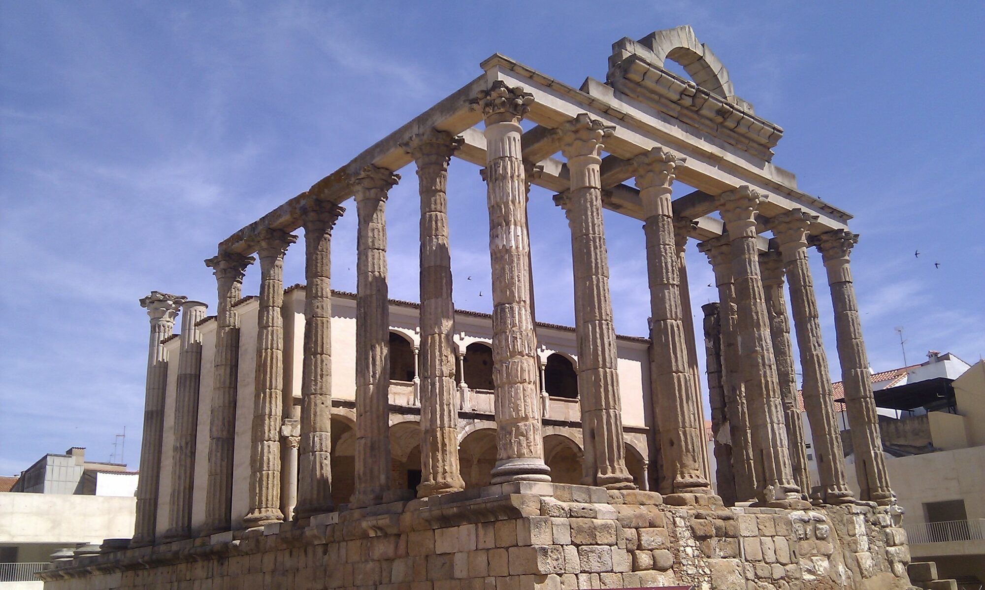 El templo de Diana, en el centro de Mérida